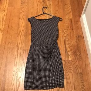 Loft navy blue and white dress.